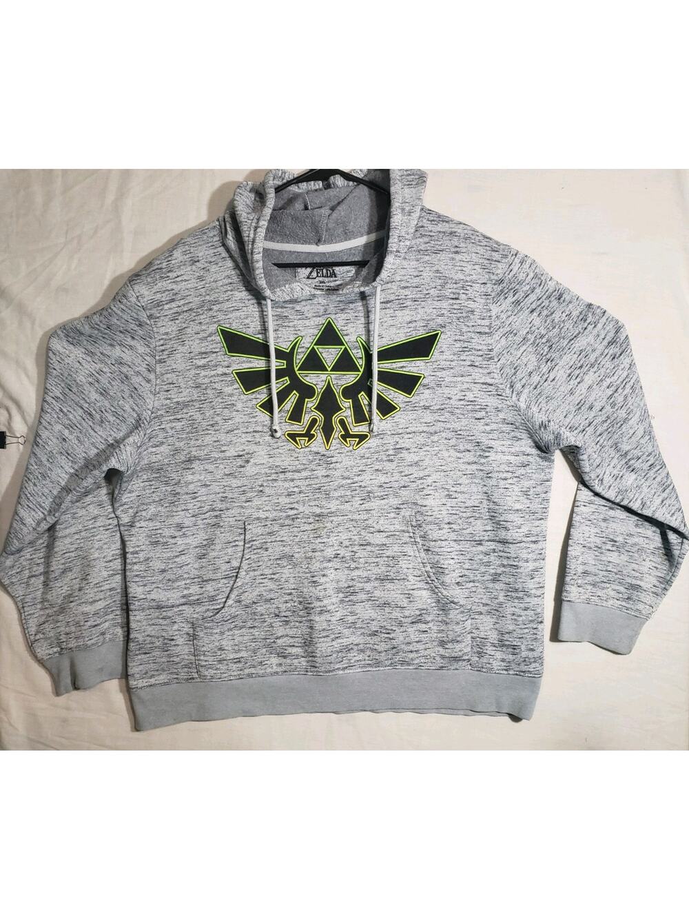 The Legend Of Zelda Gray Pullover Hoodie Size XXL   R214